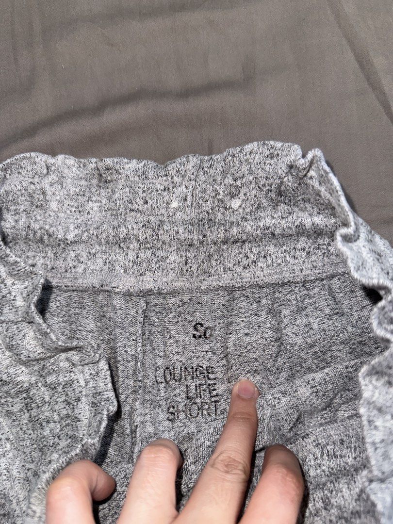 SO Lounge Life Short Grey (Category: Shorts) located in Santa Ana. Submitted by fatikilla (Listing ID 1464818445, Image 2). Description: - Brand/Style: SO grey marled lounge shorts - Size: Small - Waist: High paperbag style - Features: Convenient front pockets - Material: Super soft and cozy - Condition/Use: Perfect for lounging or sleeping.