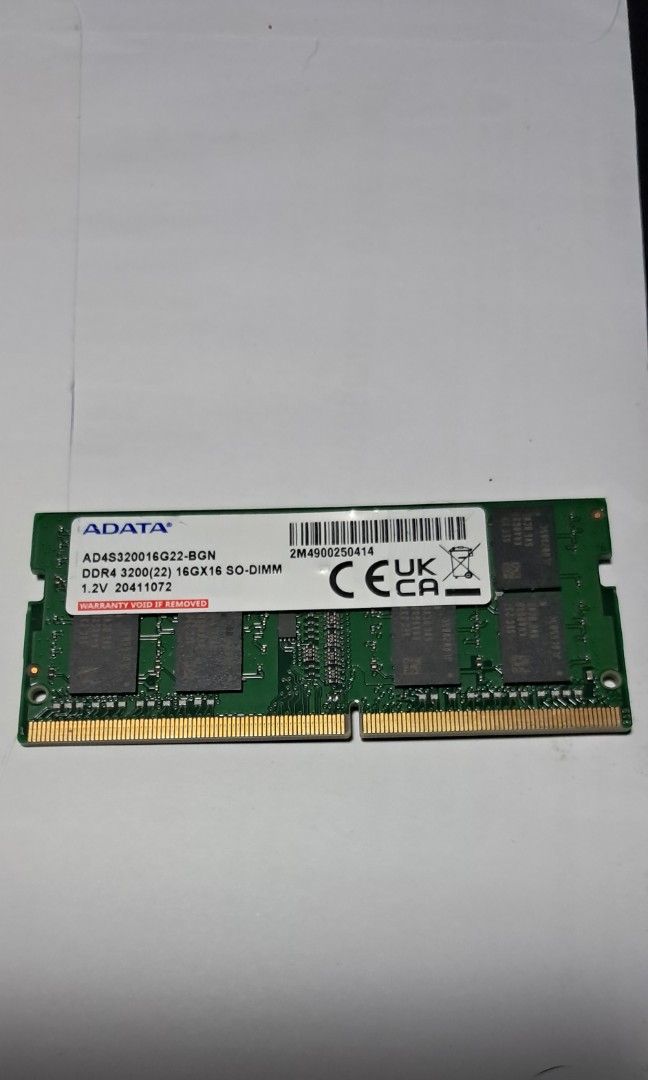 Sodimm 16gb 3200mhz (Category: Computer Parts) located in Taytay. Submitted by passthru (Listing ID 1457411745, Image 1). Description: adata 16gb ddr4 3200mhz - 3.4k item is good as tested, check the video include in post always check compatiblity before you buy, so there won't be any problem. thank you bring your laptop to test before you pay, meet up is near in pasig PM me....