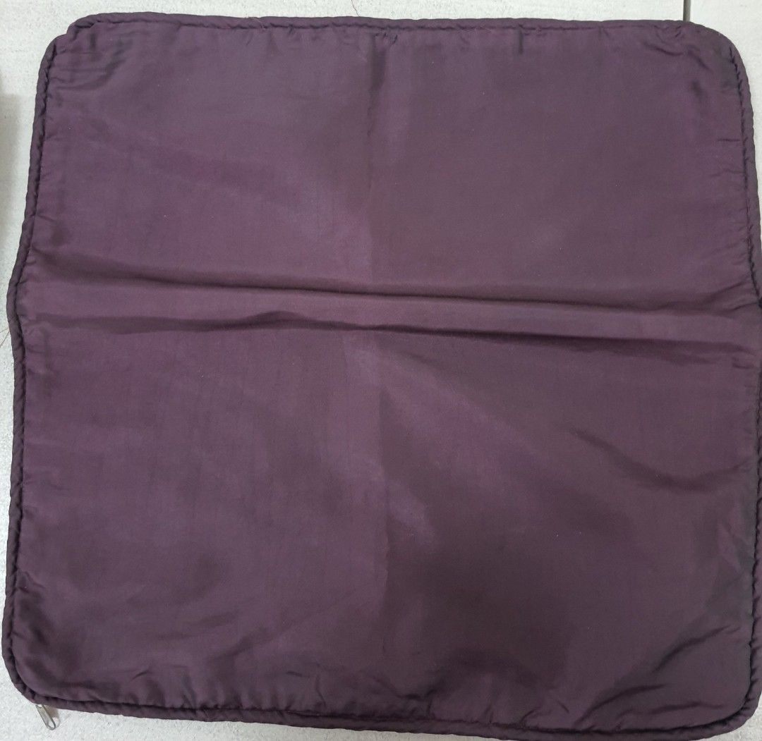 Solid Dark Purple Square Cushion Cover Pillow Case (Category: Cushions & Throws) located in Caloocan City. Submitted by 211sc (Listing ID 1464828823, Image 1). Description: - Color: Rich dark purple - Material: Smooth, high-quality fabric - Closure: Convenient bottom zipper - Size: Standard square 44cm x 44cm - Condition: used for 1 year. kept in storage. needs washing. - have other colors as well.