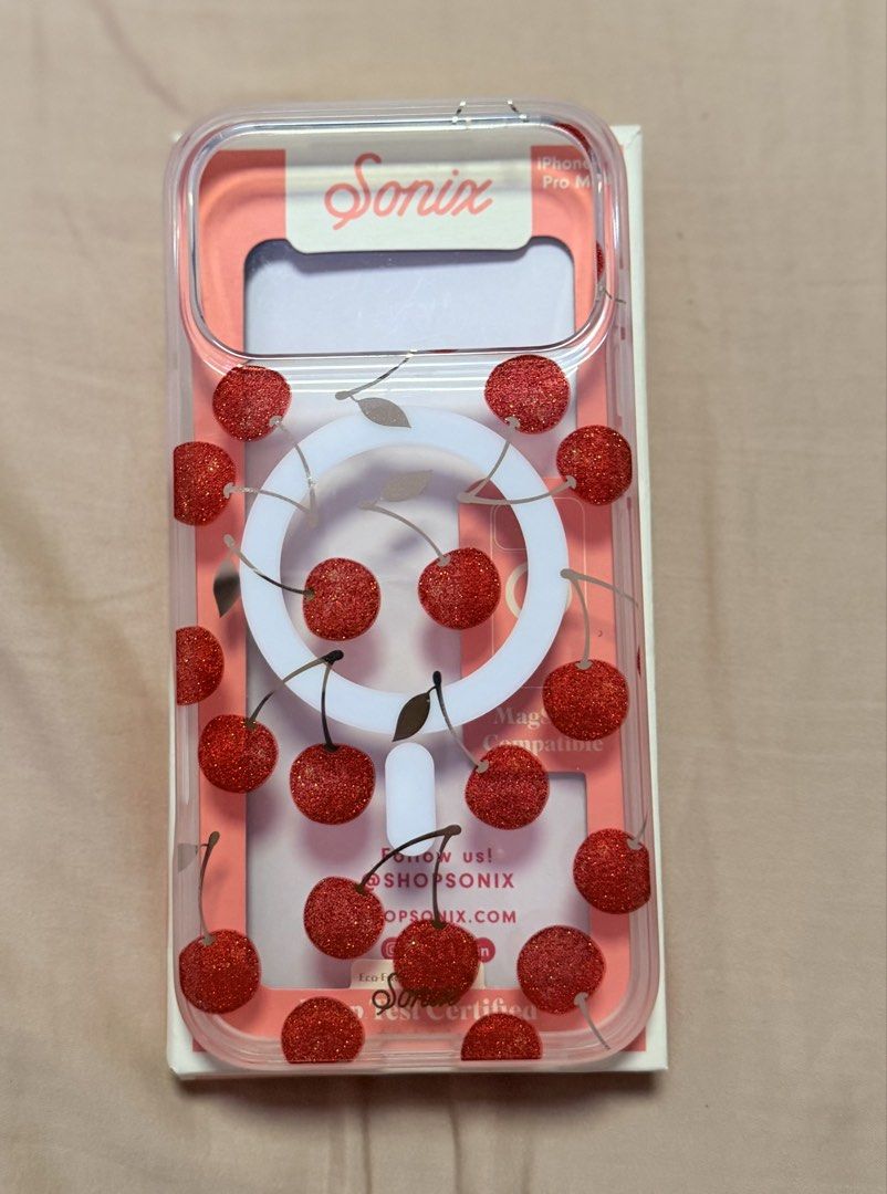 Sonix Cherry On Top 17 promax (Category: Cases & Sleeves) located in Tanza. Submitted by ikaaaay08 (Listing ID 1464848690, Image 1). Description: Sonix Cherry On Top -1700 -10/10 -w/ hyrdogel -fitted only SF shouldered by buyer J&T.