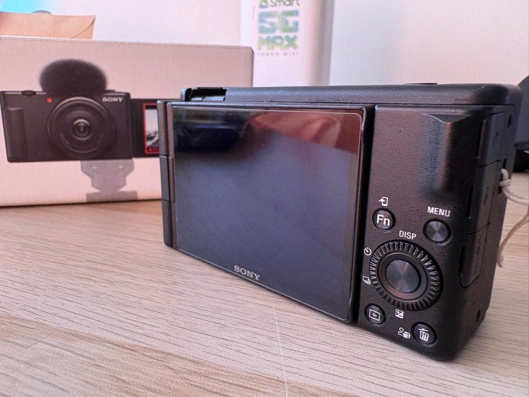 Sony ZV-1F Vlogging Camera with Box and Accessories (Category: Cameras) located in Binan City. Submitted by idlr3 (Listing ID 1464818712, Image 3). Description: - Model: Sony ZV-1F Digital Camera (Black) - Condition: Fully functional, tested, and shooting normally - Purchase Info: Bought from Sony Kiosk Sta Rosa with receipt dated 11/02/2024 - Inclusions: Original box, startup guide, USB-C cable, wind screen, lens cap, carry pouch, beaded wrist s