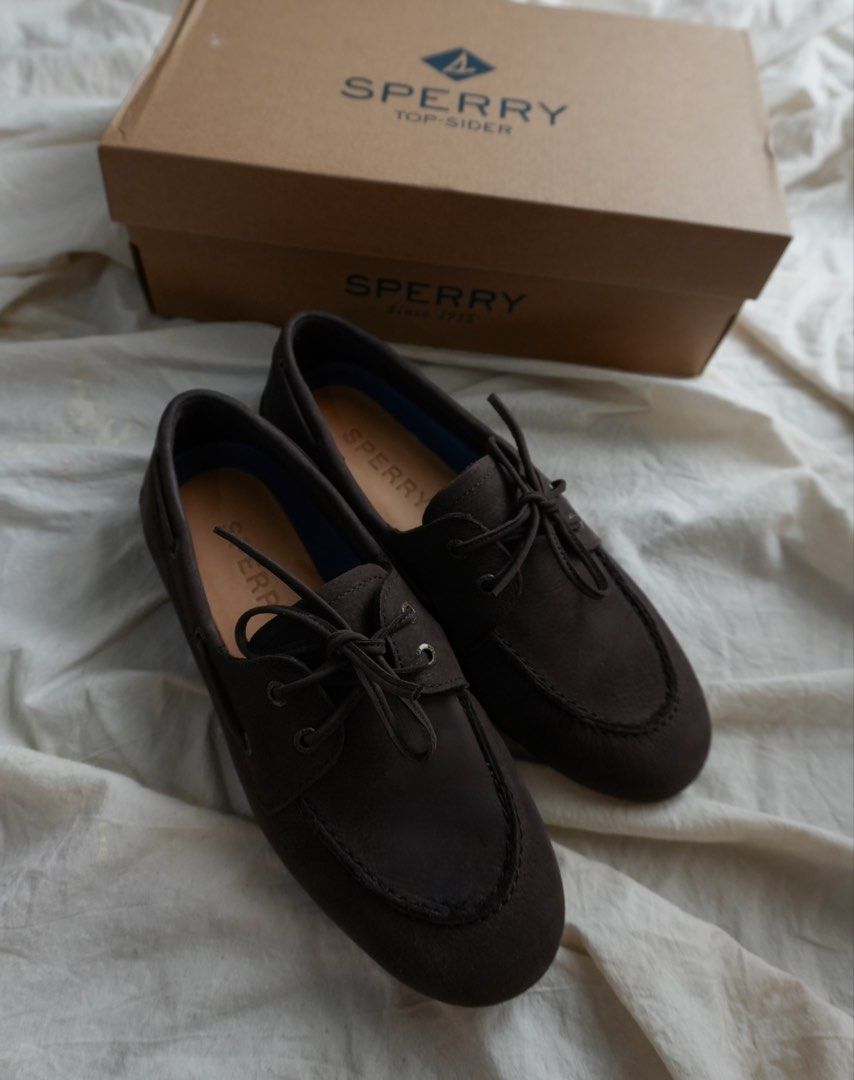 Sperry Slimboat Nubuck Size US 7 Dark Brown Authentic (Category: Loafers) located in Manila. Submitted by shopfilipina1993 (Listing ID 1464861038, Image 2). Description: Sperry Slimboat Nubuck Dark Brown Women US 7 Authentic In Mint Condition Slightly negotiable.