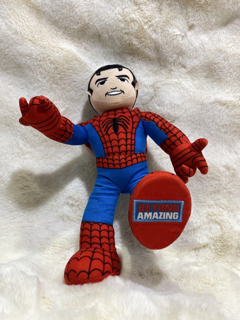 Spider-Man articulated plush (Category: Plushies & Soft Toys) located in Kalibo. Submitted by ollie_stuffshop (Listing ID 1464775159, Image 3). Description: 26cm x 18cm Before you send your inquiries: ❗️Last Price is already posted ❗️Manage your expectations, WYSIWYG ❗️May need washing ❗️Dropoff is every Wednesday & Sunday - Can remove mask -Articulated hands and feet - Cut Tag :(.