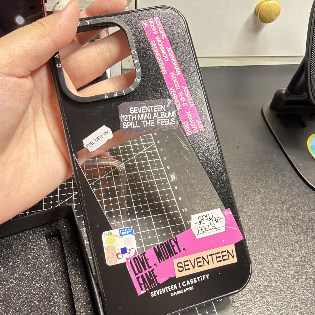 Spill the feels (seventeen) case - Iphone 15 pro max (Category: Cases & Sleeves) located in Caloocan City. Submitted by youknowuloveme (Listing ID 1464932471, Image 2). Description: - just pay for the sf Loc: south caloocan .