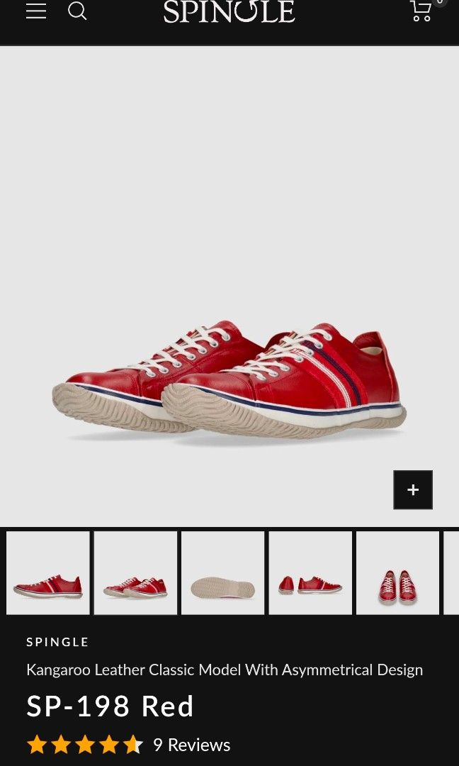SPINGLE SP-198 RED SNEAKERS (Category: Sneakers) located in Bacoor. Submitted by arrrrtt (Listing ID 1464867897, Image 2). Description: SPINGLE SP-198 RED SNEAKERS ❗ - made of kangaroo leather for comfort. - made in Japan(handmade). - Size M - 7.5 U.S / 40.5EUR / 25.5CM(fits up to 8). - minimal signs of use, close to brandnew overall condition(no issues). - Php 4.5k - pick up at Springville, Molino lll, Bacoor, Cavite or thru shipping(add sf). Di