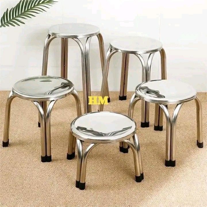 Stainless Steel Round Stool Heavy Duty Stackable Kitchen Stool (Category: Chairs) located in Manila. Submitted by wisecat_f7c143 (Listing ID 1464778753, Image 1). Description: Stainless Steel Round Stool Heavy Duty Stackable Kitchen Stool 25cm-650 only 47cm-690 only pm me COD TRU LALAMOVE.