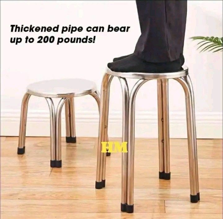 Stainless Steel Round Stool Heavy Duty Stackable Kitchen Stool (Category: Chairs) located in Manila. Submitted by wisecat_f7c143 (Listing ID 1464778753, Image 3). Description: Stainless Steel Round Stool Heavy Duty Stackable Kitchen Stool 25cm-650 only 47cm-690 only pm me COD TRU LALAMOVE.