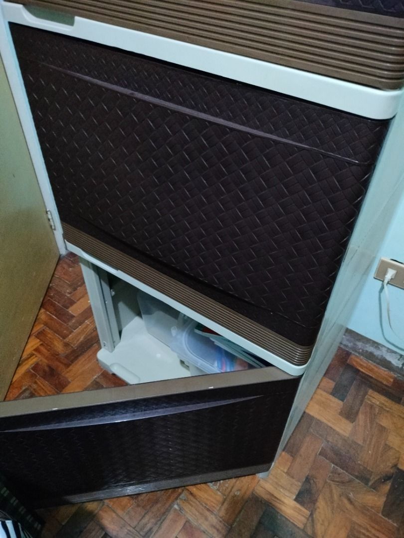 Starbox Rattan Trio 3 Layer (Category: Shelves, Cabinets & Racks) located in San Pedro. Submitted by leviandmillie (Listing ID 1464955779, Image 3). Description: ‼️PICK UP ONLY‼️ ‼️Kindly read all the information.‼️ 📦 Original Price: ₱2,530 💰 Selling Price: ₱1,800 Original Zooey Starbox Rattan Trio 3 Layer plastic storage cabinet. Tall, space-saving design with three separate compartments for clothes, bags, linens, toys, and other household ite