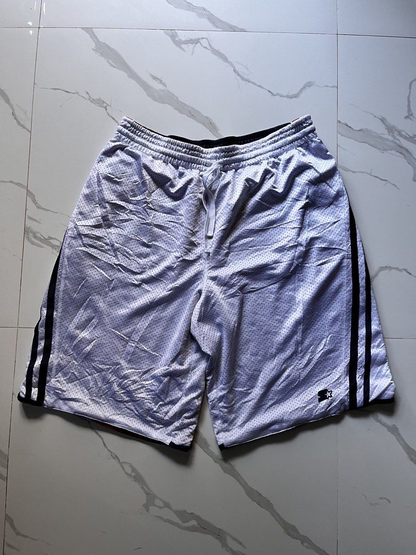 Starter Reversible Basketball Shorts White Navy Red (Category: Shorts) located in Tagum. Submitted by thisisdavethriftzzz (Listing ID 1464923095, Image 1). Description: Dimension⬇️ Waist: 32-42 Length: 22 Hem: 14 Issues: Scratches for safe Color rate: 9/10 Condition: Excellent Condition ₱350.