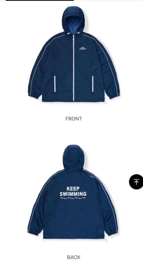 STBO - BTS Jacket - Swim Keep Swimming (Large) (Category: Travel Essentials & Accessories) located in Manila. Submitted by mzsellsph (Listing ID 1464965851, Image 2). Description: Size: Large , Keep Swimming' Jacket rfs: extra dp: 1000php, total is 7,000php remaining balance of 5,000php once the item arrives here in PH. mop: maribank, bdo mod: j&t, same day delivery (can be discussed).