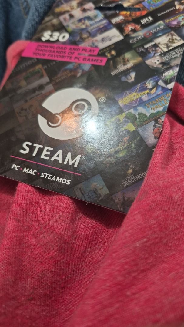 Steam gift card 30 usd physical card (Category: Trading Cards Accessories) located in Caloocan City. Submitted by newtiger_270834 (Listing ID 1464962400, Image 1). Description: I-paste mo lang to: Selling: Steam Gift Card $30 USD (Physical Card) - Brand new, unscratched - US region (for US Steam account only) - Can meetup Taguig / BGC / SM Aura / Market Market - Can do lalamove / jnt if outside Taguig (GCash first) - With receipt - No refund afte