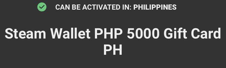 Steam Wallet PHP 3000 & PHP 5000 Gift Card PH (Category: Game Gift Cards & Accounts) located in Caloocan City. Submitted by ronnnn.bear (Listing ID 1464814927, Image 2). Description: - Denominations available: PHP 3000 and PHP 5000 - Region: Strictly for Philippines (PH) accounts only - Delivery: Instant digital code sent upon payment confirmation - Fast & Secure: Top up your Steam wallet instantly to buy games, DLCs, and in-game items - Trusted 