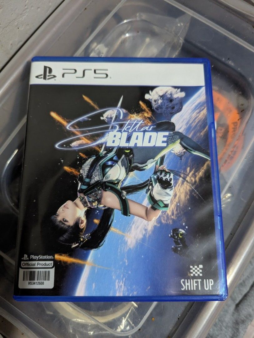Stellar Blade PS5 Game (Category: PlayStation) located in Manila. Submitted by yonggagotthasauce (Listing ID 1464817614, Image 1). Description: - Game Title: Stellar Blade for PlayStation 5 - Genre: Action combat in a post-apocalyptic sci-fi setting - Condition: Physical disc in original blue keep case - Details: Region code and barcode printed on the back cover - Packaging: Standard retail case packaging 1800 Manila Area thank you and godbless.