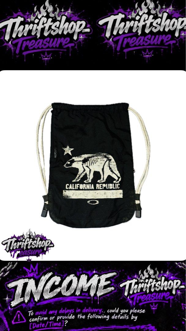 String bag oakley (Category: Sling Bags) located in Quezon City. Submitted by thriftshop_treasure (Listing ID 1464883578, Image 1). Description: Oakley.