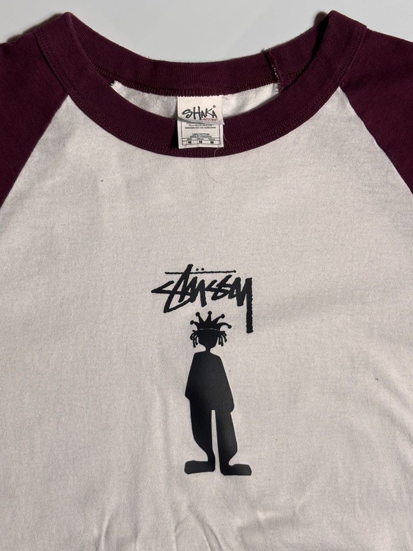 stussy raglan custom (Category: Tshirts & Polo Shirts ) located in Calamba. Submitted by twstwrld (Listing ID 1464886591, Image 2). Description: 22x25 no issue.