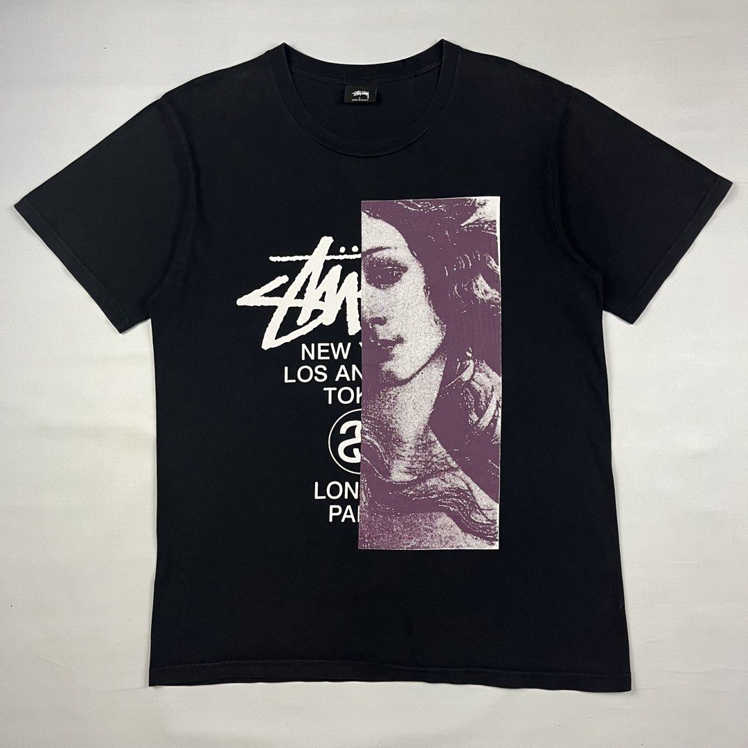 Stussy Venus Tee (Category: Tshirts & Polo Shirts ) located in Puerto Princesa. Submitted by paradise5300 (Listing ID 1464930765, Image 1). Description: Stussy Venus Tee Tagged Size: Large Dimensions Inches length: 29 Inches width: 21 Condition: Very good Color rate: 9.5 Flaws: Tiny hairline cracks & scratches (inside neckline, not visible when worn) 1,599 shipping fee is not yet included. .