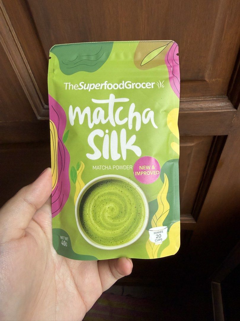 superfood grocer matcha silk (Category: Beverages) located in Quezon City. Submitted by andreasclothes (Listing ID 1464785465, Image 1). Description: exp dec 2027.