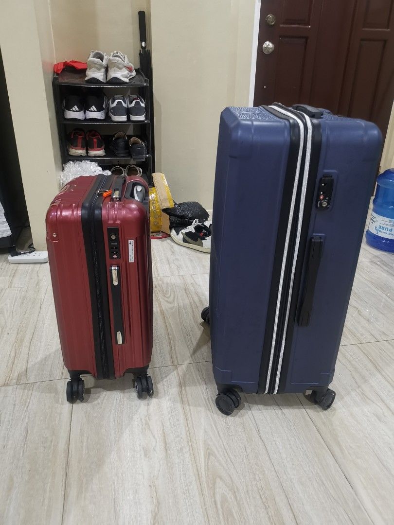 Take all suitcase (Category: Luggage) located in Davao. Submitted by jaylim1620 (Listing ID 1464879276, Image 2). Description: Selling my suitcase that bought from japan. The red suitcase brand is Varnic and the blue one is brandless. Bought it from japan and ginamit lang para lagyan ng pasalubong pauwi ng pinas. Selling it both for 3,500..