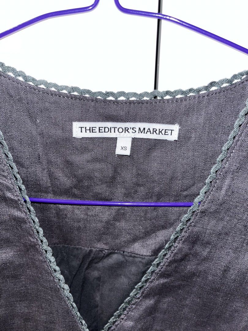 The Editor’s Market Linen Vest (Category: Blouses) located in Manila. Submitted by theclosetedit126 (Listing ID 1464880539, Image 2). Description: Only used once RFS: not my style anymore.