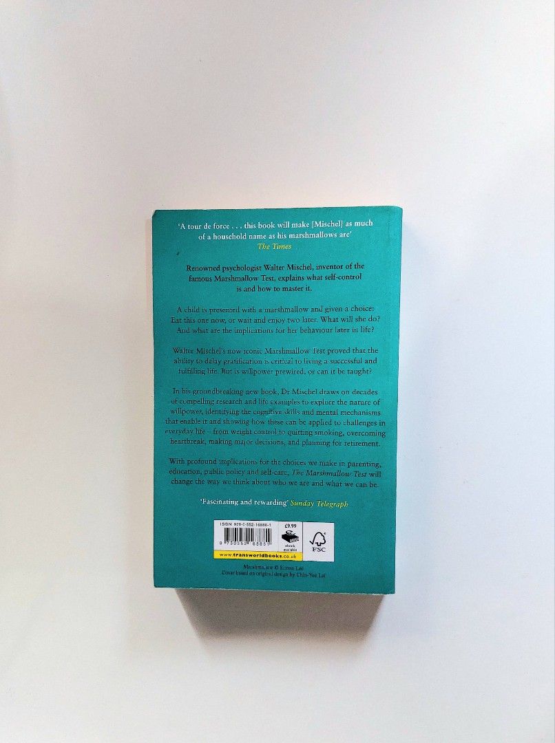 The Marshmallow Test: Mastering Self-Control by Walter Mischel (Category: Storybooks) located in Tanauan. Submitted by solanaclassics (Listing ID 1464898609, Image 2). Description: 📚 major bookshelf clean out / clearance sale ~ — RFS: decluttering my bookshelves and switching to digital books — MOP: Gcash | fast shipping *feel free to send a message if you wish to negotiate the price :).