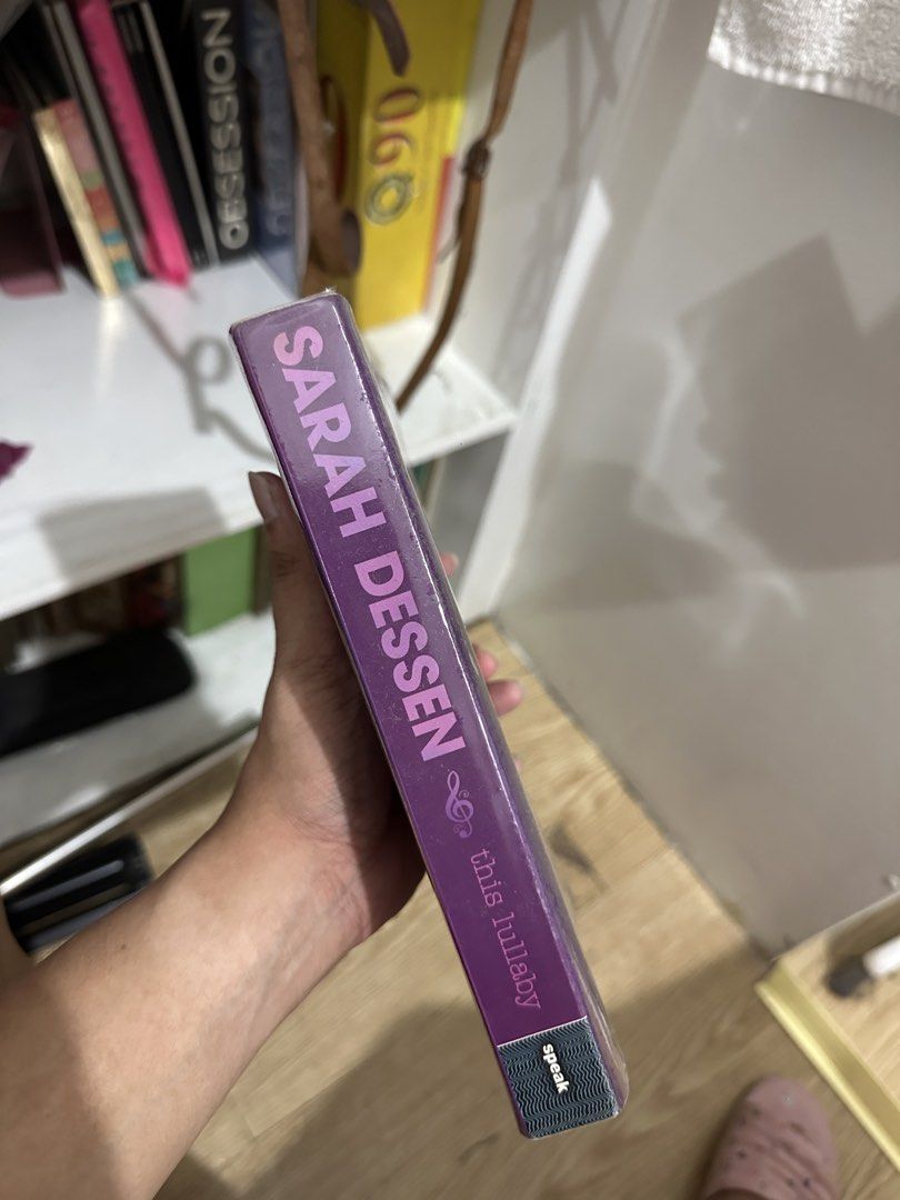 This Lullaby by Sarah Dessen Novel (Category: Storybooks) located in Marikina City. Submitted by natalienase (Listing ID 1464875291, Image 2). Description: This Lullaby by Sarah Dessen - Format: Paperback (Speak Edition) - Cover: Purple with guitar graphic - Condition: Pre-loved, with some surface wear, creases on the edges, and page tanning/yellowing due to age - Genre: Young Adult Romance MOP: Gcash/Maribank/Bank Transfer MOD: Lalamove Feel fre