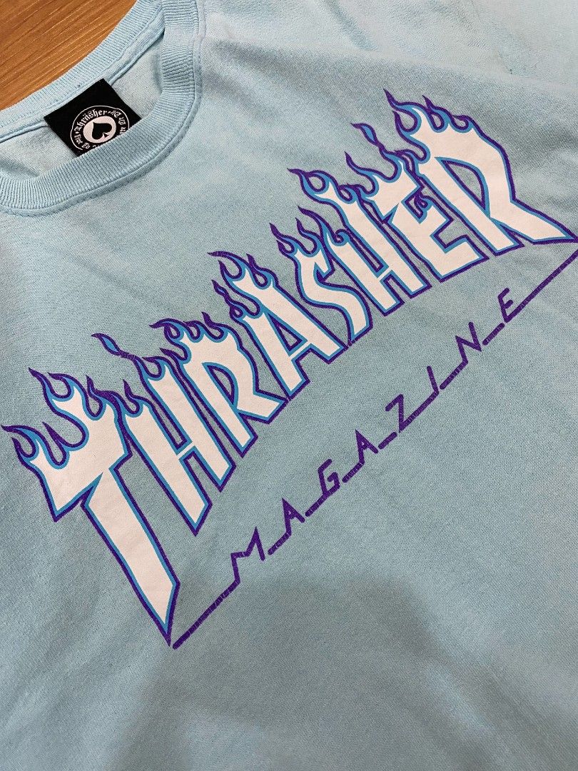 Thrasher Tshirt (Category: Tshirts & Polo Shirts ) located in Cavite. Submitted by six_thrift.ph (Listing ID 1464893840, Image 2). Description: 19x27 Flaws: Minimal deo stain 450 + sf Dasmariñas, Cavite.