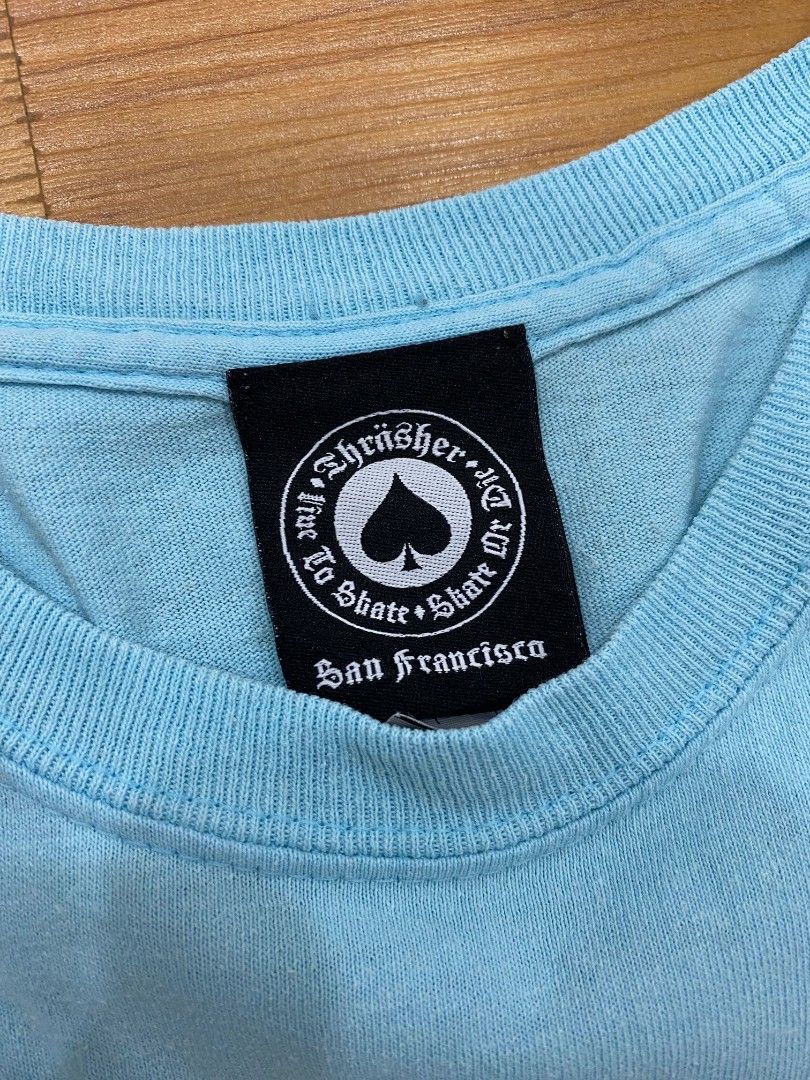 Thrasher Tshirt (Category: Tshirts & Polo Shirts ) located in Cavite. Submitted by six_thrift.ph (Listing ID 1464893840, Image 3). Description: 19x27 Flaws: Minimal deo stain 450 + sf Dasmariñas, Cavite.
