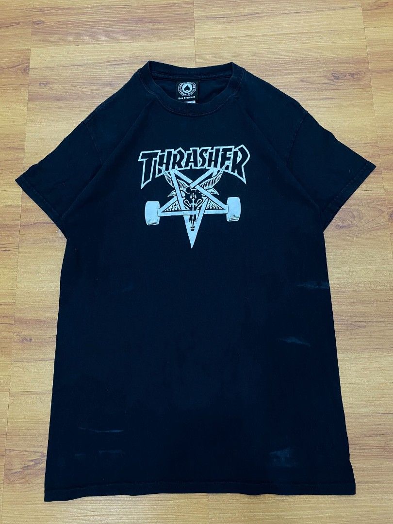 Thrasher Tshirt (Category: Tshirts & Polo Shirts ) located in Cavite. Submitted by six_thrift.ph (Listing ID 1464894470, Image 1). Description: 18x26.5 Flaws: Minimal white line stain 450 + sf Dasmariñas, Cavite.