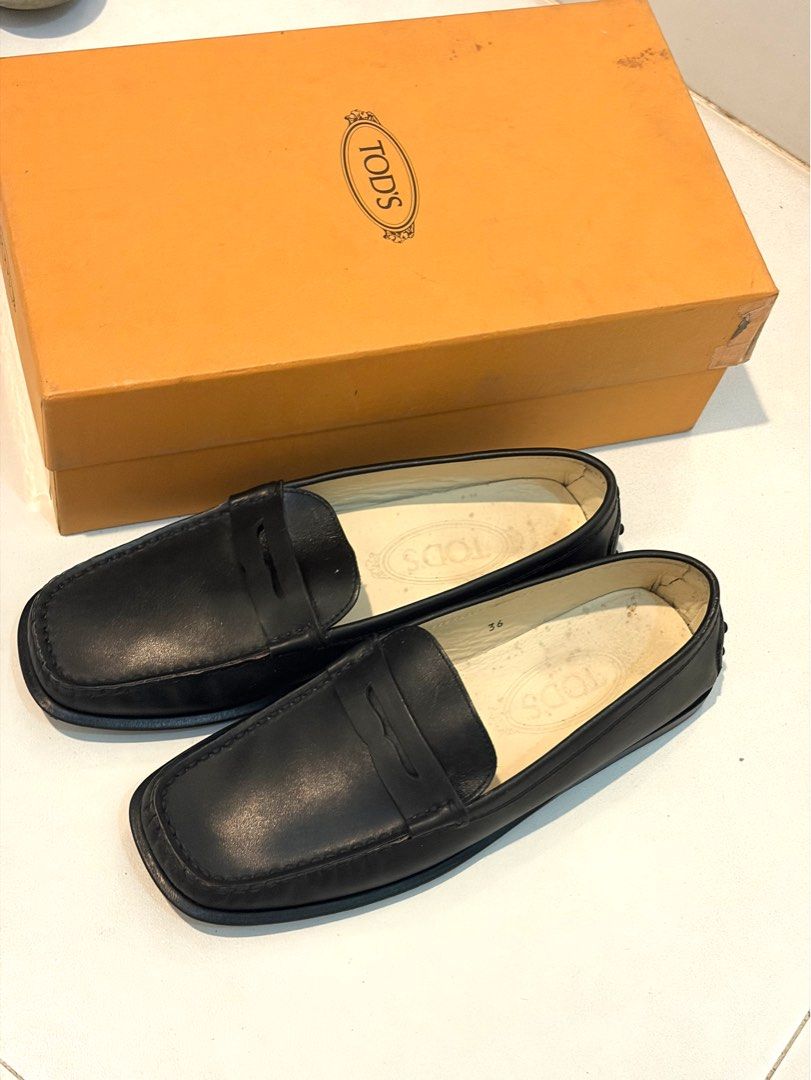 Tods black leather lofers (Category: Sneakers & Footwear) located in Manila. Submitted by coolandchic (Listing ID 1464886171, Image 2). Description: .