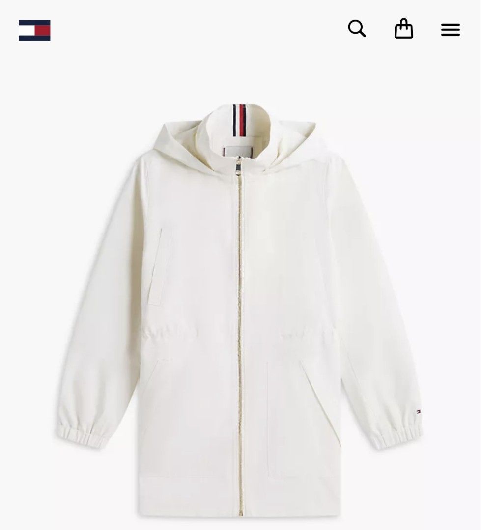 [全新]Tommy Hilfiger XXS 女士白色外套WOMEN Water-Resistant Hooded Jacket White XXS （分類：外套及戶外衣服）位於 Hong Kong。 由 thelittleyardsale 提交（商品編號 1464962332，圖片 1）。簡介： Tommy Hilfiger white hooded jacket, size XXS. - Made in Vietnam, 100% machine washable material. - Water-resistant fabric with front pockets and full zip closure. - Brand new with tags attached, never worn. - - Clean minimalist style, great everyday outerwear piece. - Bought the wrong size :(。