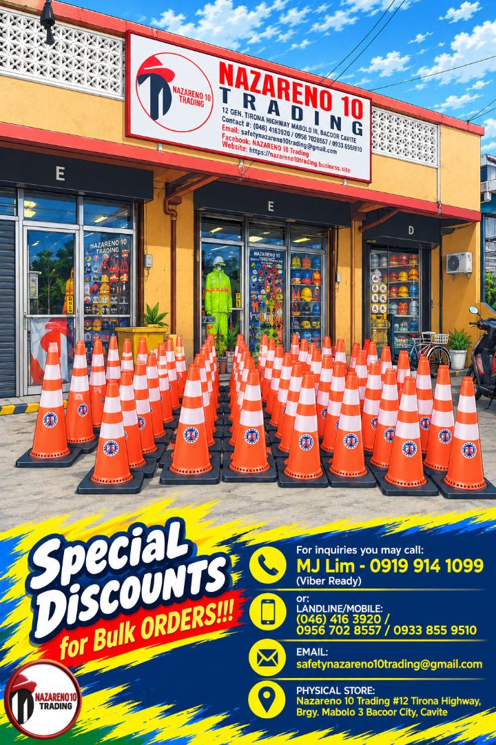 Traffic Cone 30" (Category: Looking For) located in Bacoor. Submitted by zealmountain-375a (Listing ID 1464797761, Image 1). Description: Height: 30" High Density Premium Grade PVC High Visibility With Reflective Collar Easy Grip Ring Top Full Rubberized Weighted Black Base 2.5kg.