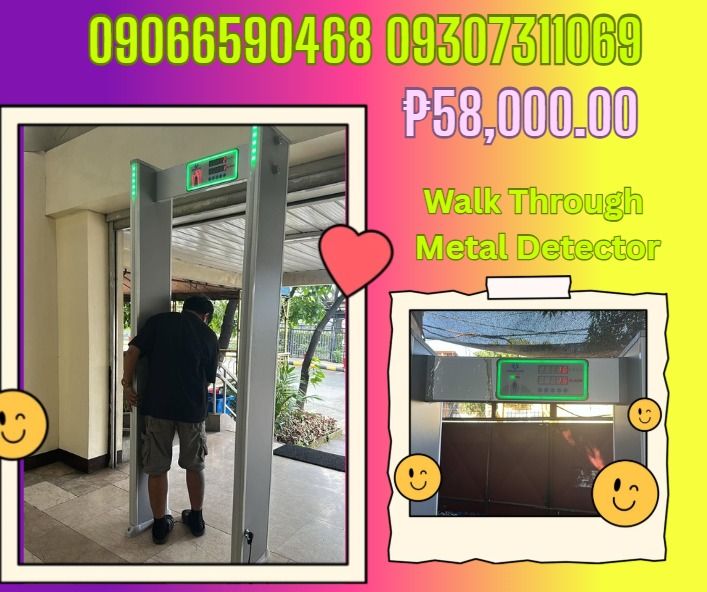 ub400 walk through metal detector 6zones (Category: Looking For) located in Aroroy. Submitted by 09307311069 (Listing ID 1464821116, Image 1). Description: 1. 6 detecting zones 2. Sensitivity :2000 levels 3.calibration : Automatic when power on 4. Control Panel: Digital LED Display 5. Access Control : Button Panel 3. Alarm Indicator: LED lamp light and sound 4. People and alarm count display on LED screen 5. Traffic Indicator (Green light - Walk)