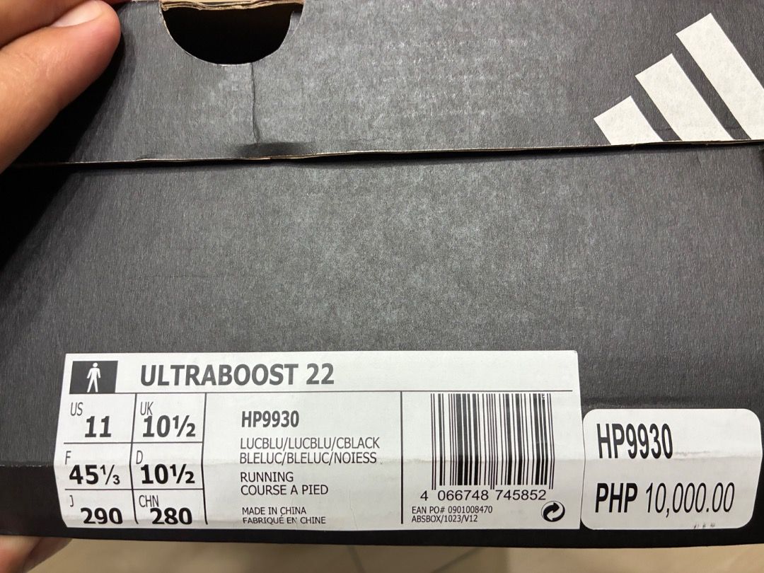 Ultraboost 22 shoes (Category: Activewear) located in Caloocan City. Submitted by freestone_ce63f7 (Listing ID 1464868978, Image 1). Description: 👟 BRAND NEW ADIDAS ULTRABOOST 22 👟 ✨ Brand New & Never Worn 🔥 Authentic Adidas Ultraboost 22 🏃‍♂️ Perfect for Running, Training & Everyday Wear 💯 Comfortable, lightweight, and supportive 💰 Original Price: ₱10,000 🏷️ Selling Price: ₱6,000 ONLY! 🚚 FREE DELIVERY! Grab this amazing deal while availa