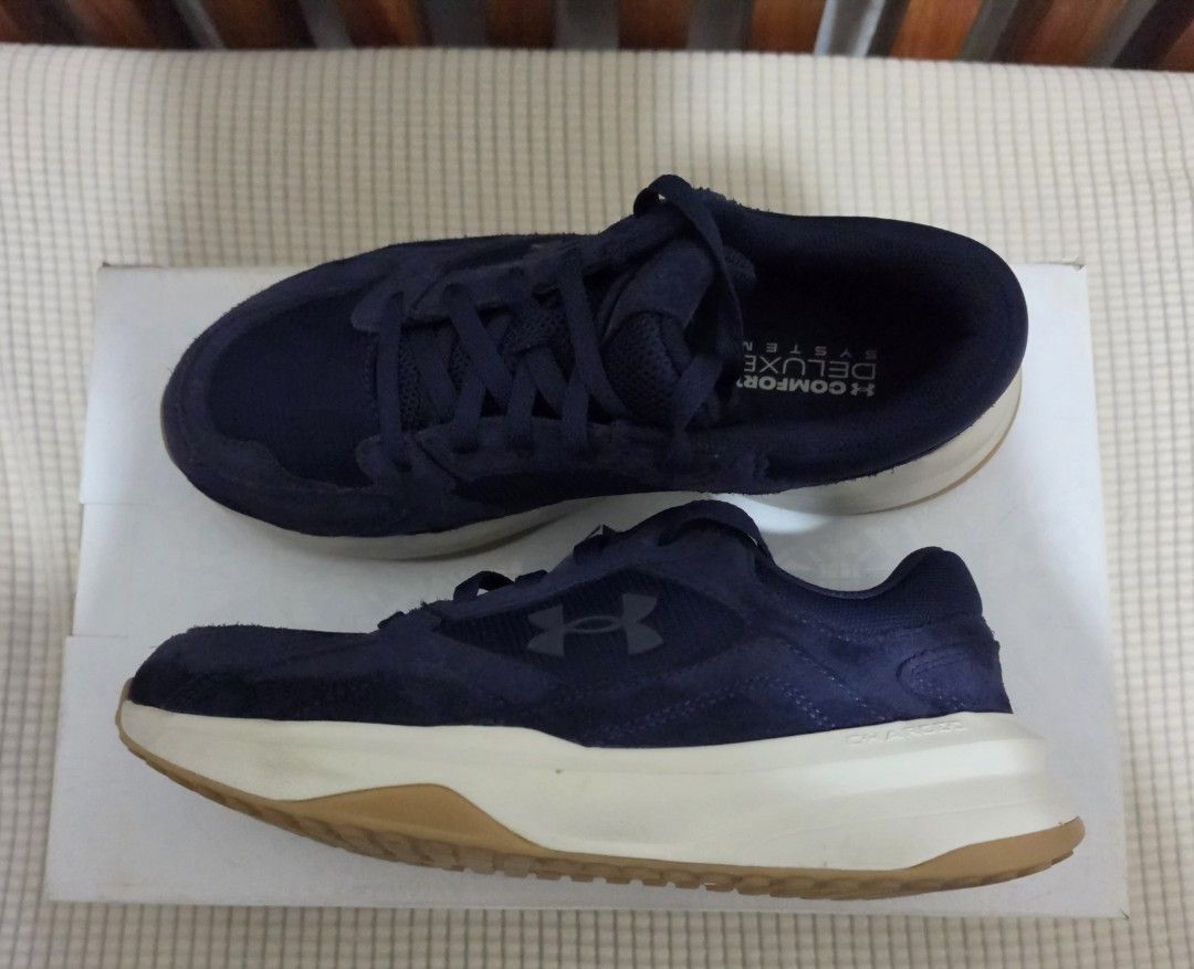 Under Armour UA Edge Suede (Category: Sneakers) located in Marikina City. Submitted by seb.seb (Listing ID 1464887026, Image 2). Description: Budget Running Shoes ORIGINAL, LEGIT, AUTHENTIC Money back 10x if proven fake Daily shoes Size US 9 Replacement box Location: Barangka, Marikina, Makati or BGC Delivery: Lalamove, Grab, J&T, LBC.