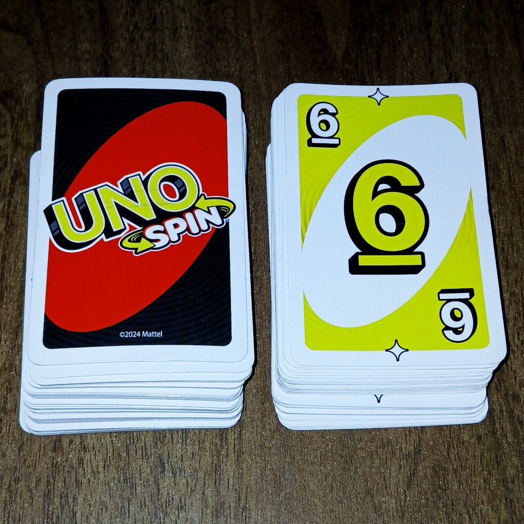 UNO SPIN CARD GAME (original) (Category: Board Games & Puzzles) located in Caloocan City. Submitted by tenderluv (Listing ID 1464775551, Image 1). Description: no box.