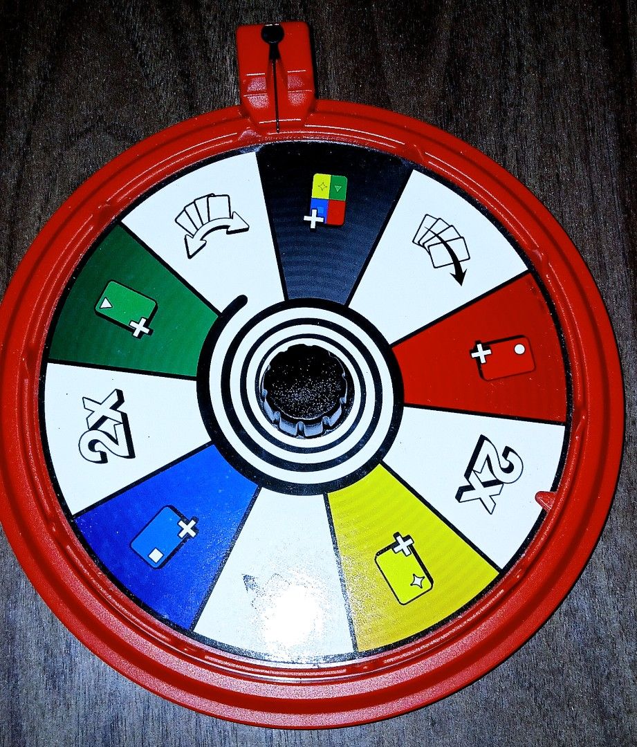 UNO SPIN CARD GAME (original) (Category: Board Games & Puzzles) located in Caloocan City. Submitted by tenderluv (Listing ID 1464775551, Image 2). Description: no box.