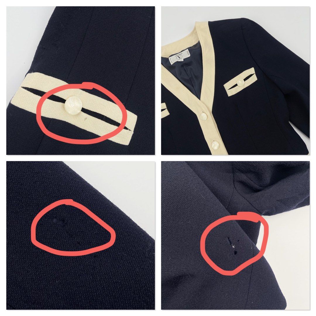 Valentino (Category: Coats, Jackets and Outerwear) located in Manila. Submitted by draftdrops (Listing ID 1464819331, Image 3). Description: Wool, button down blazer, 4 front pocket and excellent condition Width :18 Length :20 Size:medium .