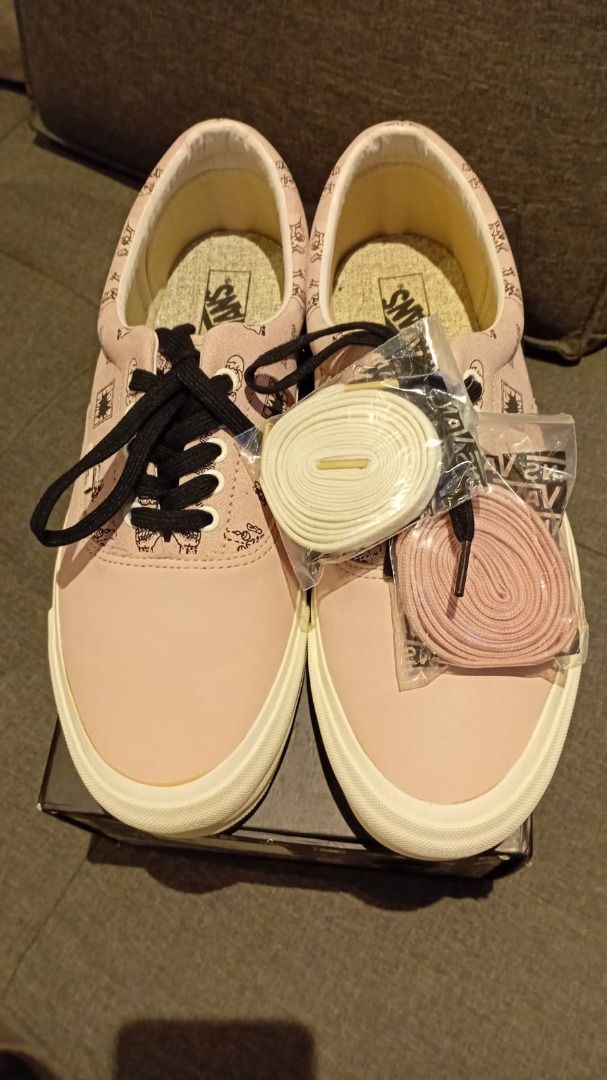 Vans Vault x Brain Dead Era LX Silver Pink (Category: Sneakers) located in Makati City. Submitted by winsell76 (Listing ID 1464817782, Image 2). Description: - Brand: Vans Vault x Brain Dead - Model: Era LX - Colorway: Silver Pink / Marshmallow - Size: US Men 12 / UK 11 / EUR 46 / CM 30 - Condition: Brand new, unworn, in original custom box with packaging paper - Features: Unique graphic prints on the midsole and upper - Inclusions: Extra sets of