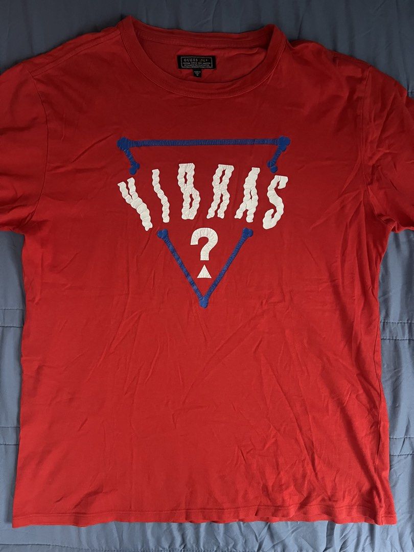 Vintage Guess Vibras Shirt (Category: Tshirts & Polo Shirts ) located in Muntinlupa City. Submitted by coolthrifto (Listing ID 1464774404, Image 1). Description: J balvin Bought authentic in store Size: medium Length: 28.5 Width: 22.5 Issues: cracked print minimal.