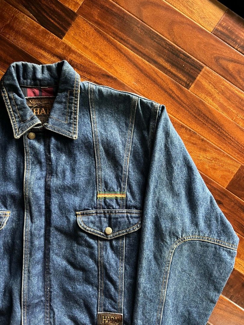 Vintage HARA Western Denim Jacket (Category: Coats, Jackets and Outerwear) located in Roxas City. Submitted by reclaimedculture_thrift2 (Listing ID 1464860096, Image 2). Description: Condition/Issue Good Condition Minor Flaws Natural Fades Used With Care Heavy Fav Piece Color Rate : 8/10 Condition : 9/10 Dimensions / Inches Width : 23 Length : 26 ₱1,200.00 🏷 + Sf.