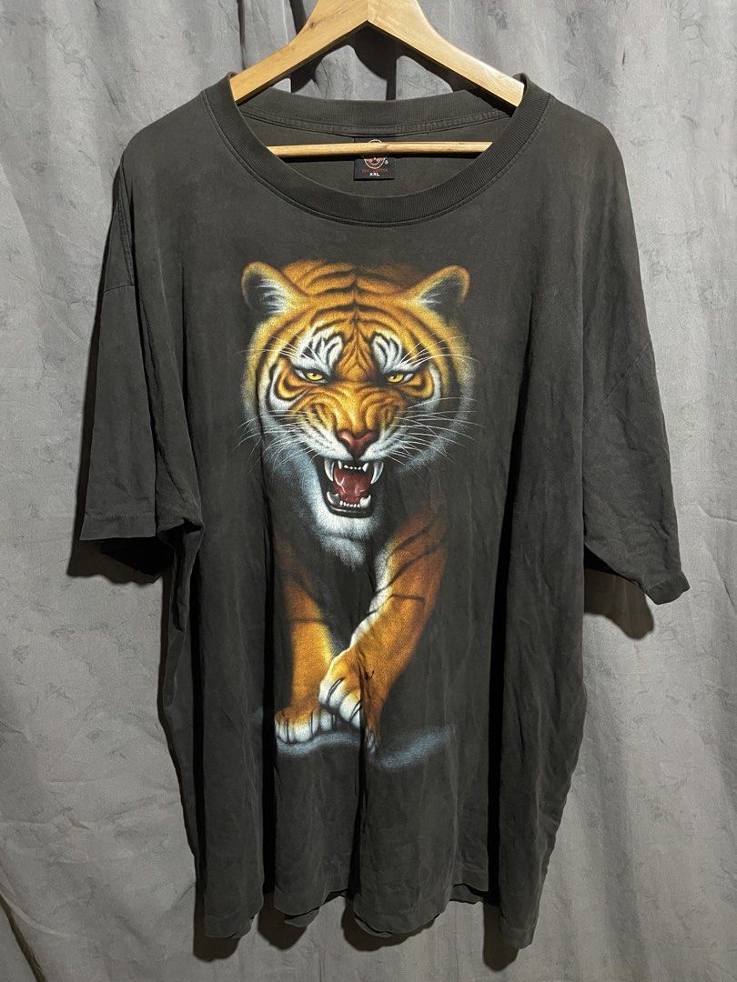 Vintage Rock Eagle Tiger Shirt (Category: Tshirts & Polo Shirts ) located in Kalibo. Submitted by kaizenfinds7 (Listing ID 1464871094, Image 1). Description: Issue nasa pic na Well used condition Single Stitch All the way For big boys XXL 28x32 +sf.
