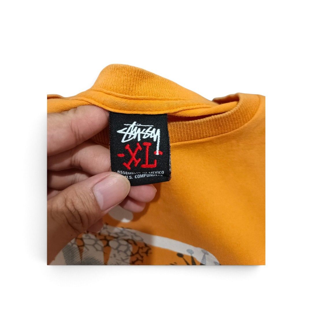 Vintage Stussy Graphic Tee (Category: Tshirts & Polo Shirts ) located in Manila. Submitted by southstreethub.ph (Listing ID 1464894508, Image 3). Description: - Vintage Stussy Graphic Tee - Condition: Good Condition - Size: XL - Dimention: 22.5 Width 30 Lenght - Design: Bold front graphic with text, skeletal figures, and 8-ball motifs.