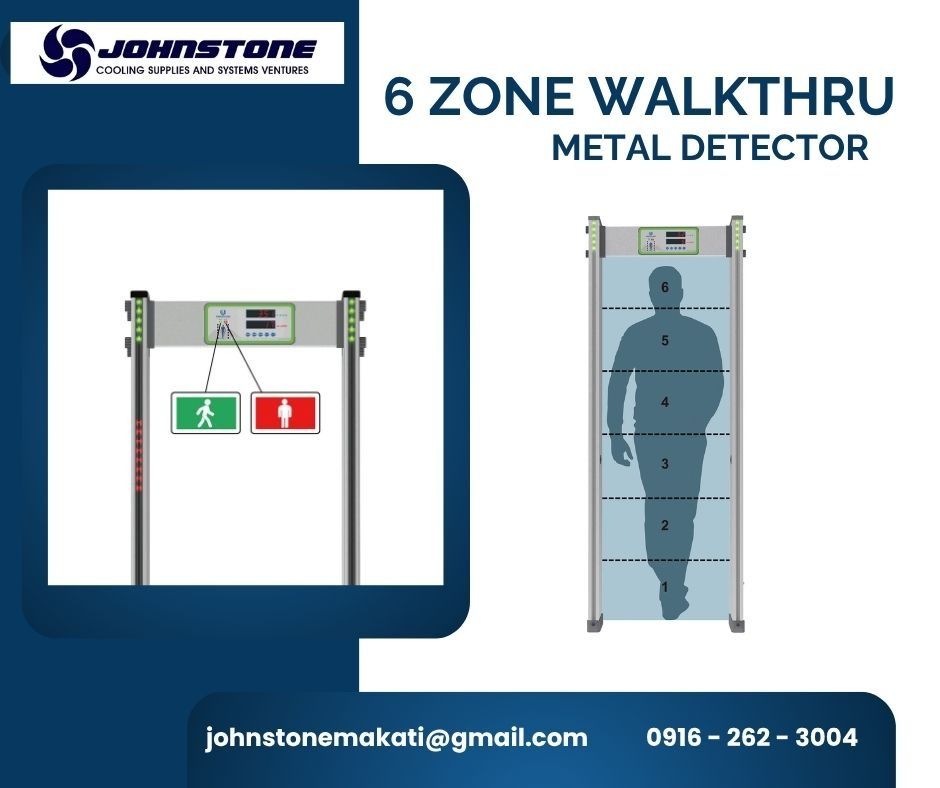 WalkThrough Metal Detector (Category: Security Systems & CCTV Cameras) located in Makati City. Submitted by johnstone_mkt (Listing ID 1464792110, Image 2). Description: Indoor Metal Detector - 6 High-Accuracy Detection Zones - Ideal for High Traffic Screening - Audio and LED Alarm Indicators - User-Friendly and Easy to Operate - Safe and Reliable Performance - Sleek Silver Design - Perfect for Offices, Schools, Events, and Public Facilities 🛡️ B