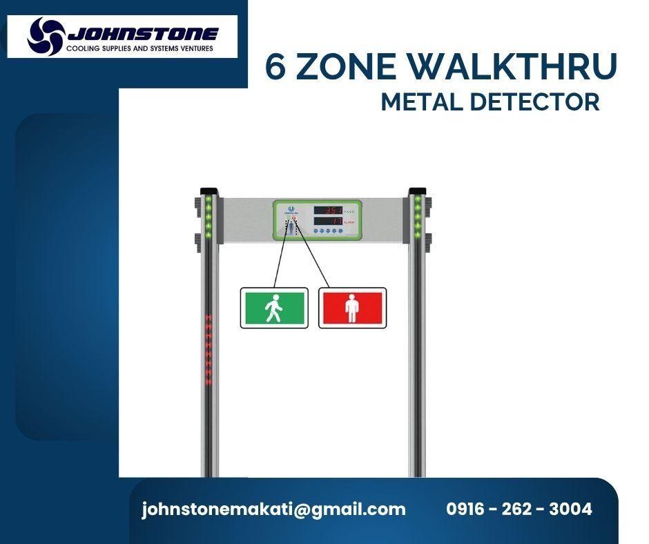 WalkThrough Metal Detector (Category: Security Systems & CCTV Cameras) located in Makati City. Submitted by johnstone_mkt (Listing ID 1464792110, Image 3). Description: Indoor Metal Detector - 6 High-Accuracy Detection Zones - Ideal for High Traffic Screening - Audio and LED Alarm Indicators - User-Friendly and Easy to Operate - Safe and Reliable Performance - Sleek Silver Design - Perfect for Offices, Schools, Events, and Public Facilities 🛡️ B