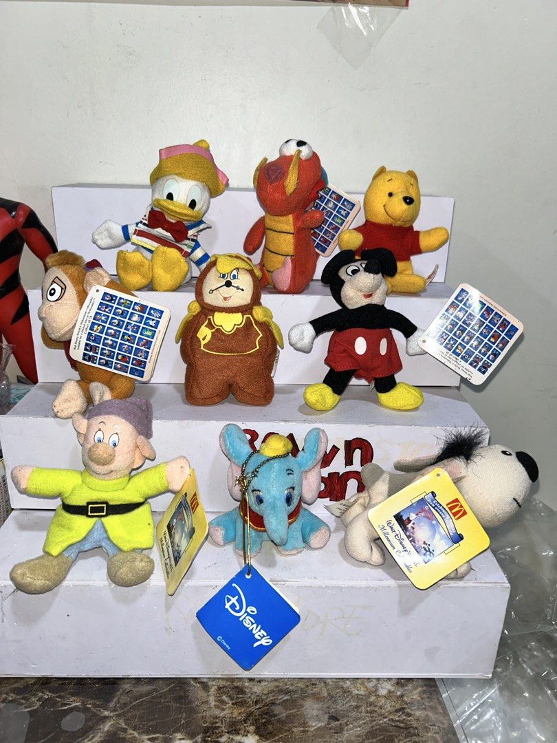 walt disney millenium collectibles by mcdo (Category: Plushies & Soft Toys) located in Caloocan City. Submitted by rovynstore30 (Listing ID 1464895675, Image 3). Description: 7 pcs. walt disney millenium collections by mcdo 2 pcs. not mcdo kita naman sa pictures ganda pa! good for collections take all no breakset mod: lalamove or 🍊checkout 1st to pay via gcash #rovynstore .