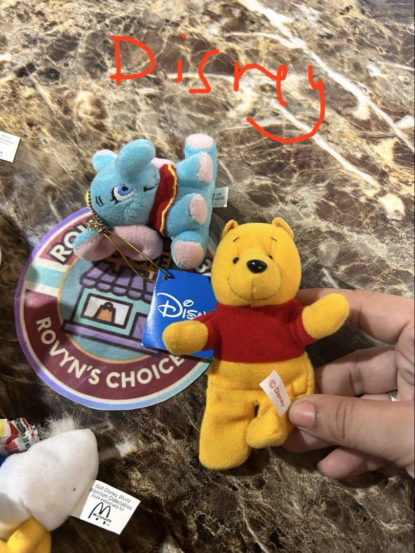 walt disney millenium collectibles by mcdo (Category: Plushies & Soft Toys) located in Caloocan City. Submitted by rovynstore30 (Listing ID 1464895675, Image 2). Description: 7 pcs. walt disney millenium collections by mcdo 2 pcs. not mcdo kita naman sa pictures ganda pa! good for collections take all no breakset mod: lalamove or 🍊checkout 1st to pay via gcash #rovynstore .