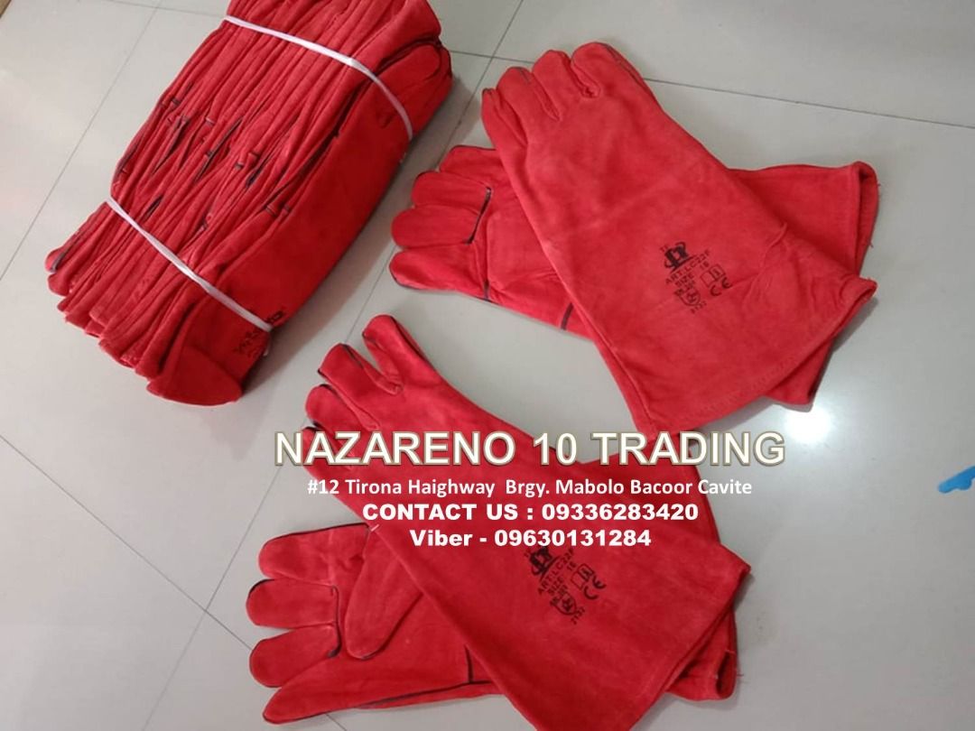 Welding Gloves (Category: Looking For) located in Bacoor. Submitted by kajezame.2021 (Listing ID 1464781235, Image 1). Description: Welding Gloves For More Details and Discount Contact Ms. Karen NAZARENO 10 TRADING 0963 0131 284 0933 6283 420 0956 7028 557 0933 8559 510 Landline: Look for Ms. Karen (046 ) 416 3920 Also available: • Traffic cone • Parking Block stopper • Hooded trash bin • Road Plastic Barrier • Spill boom • Fishing buoy • Spill K