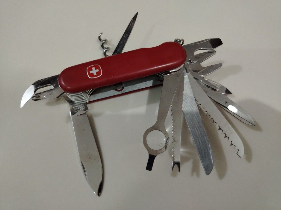 Wenger champ vintage (Category: Hiking & Camping) located in Manila. Submitted by goldenking0 (Listing ID 1464951109, Image 1). Description: 9/10 condition issue : no tweezer and toothpick .