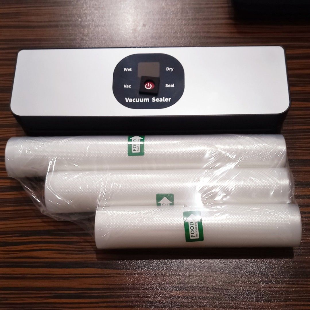 Whaleco Version 1 Vacuum Sealer Machine Saver Package HOME USE (Category: Other Kitchen Appliances) located in Antipolo. Submitted by fastlane8moto (Listing ID 1464858093, Image 1). Description: October sale sa 1.1k me 3 rolls ka pa Whaleco Version 1 Vacuum Sealer Machine Saver Package HOME USE MACHINE Note The super saver package is limited time only start-up kit WITH 3 ROLLS FOOD QUALITY GRADE VACUUM SEALER ROLLS Size may vary 3 METERS EACH Dot