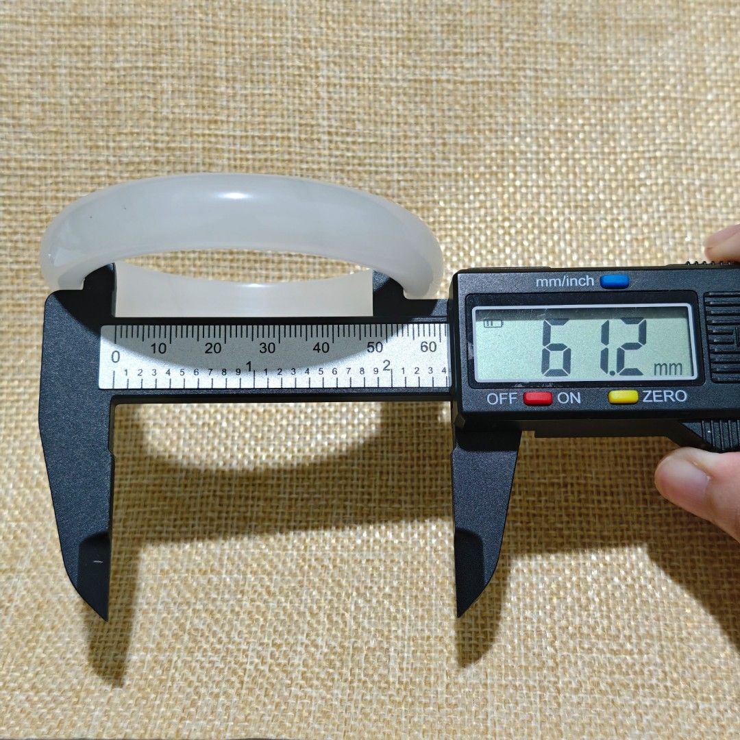 White Nephrite Jade Bangle 61.2mm (Category: Bracelets) located in Makati City. Submitted by lily.lala (Listing ID 1464884132, Image 2). Description: White Quartzite Bangle 61.2mm - unused personal collection Payment: gcash/bank Delivery: lalamove/grab/lbc Rfs: downsizing9.